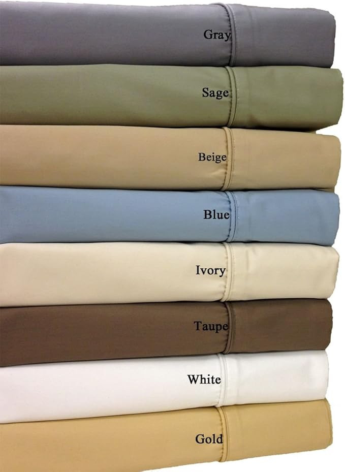 Royal Hotel Bedding 650-Thread-Count Bed Sheets - Wrinkle Free Sheets - Deep Pocket, Cotton Blend... | Amazon (US)