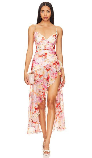 Bardot Sorella Midi Dress in Pink. - size 8 | Revolve Clothing (Global)
