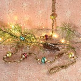 Tinsel Garland With Glass Ornaments | Antique Farm House