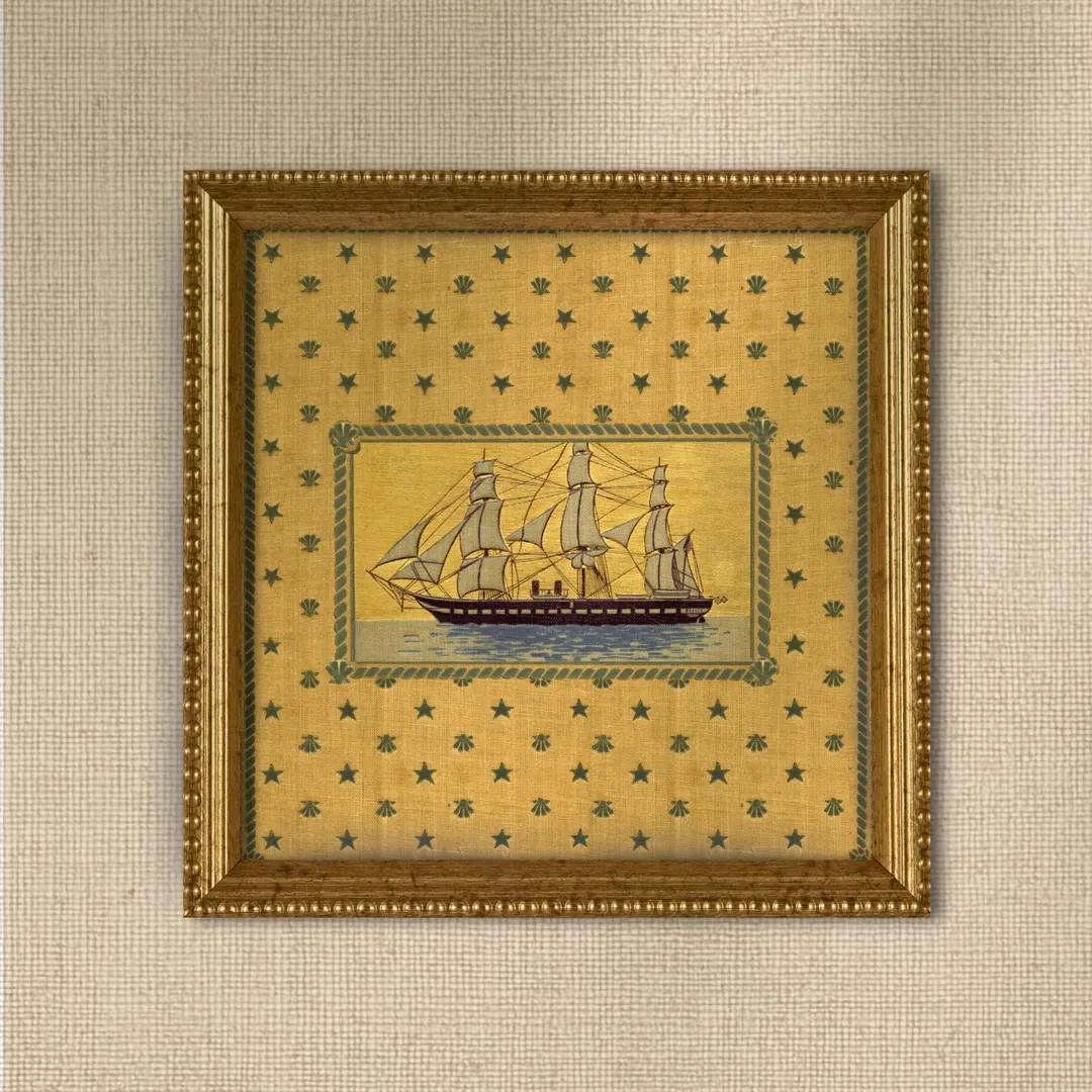 Vintage Sailboat Giclée - Framed - 8 x 8" Nautical, Coastal, Beach House, Cottage | Etsy (US)