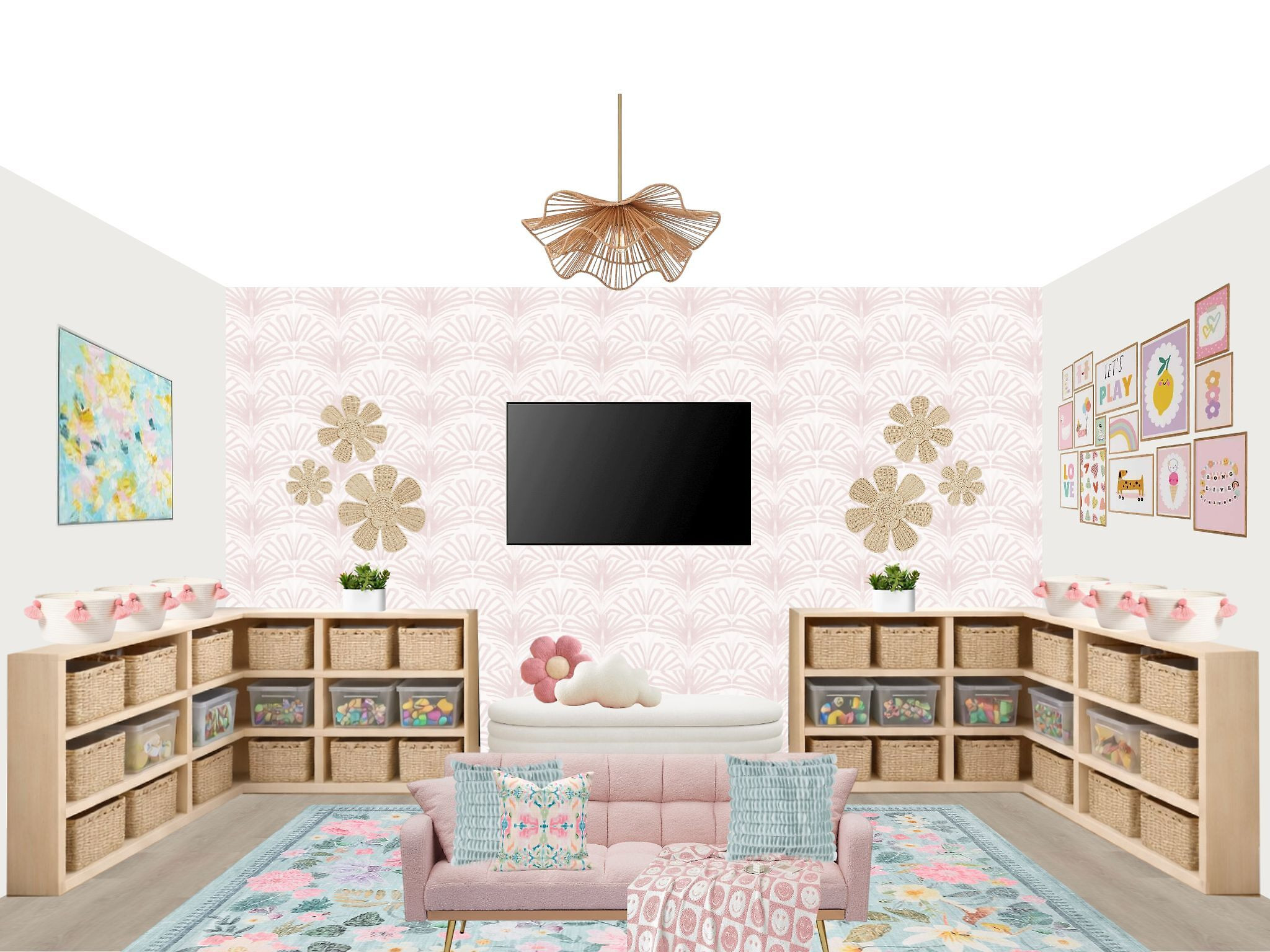 Girly playroom design inspo 

 #LTKHome #LTKSaleAlert #LTKKids