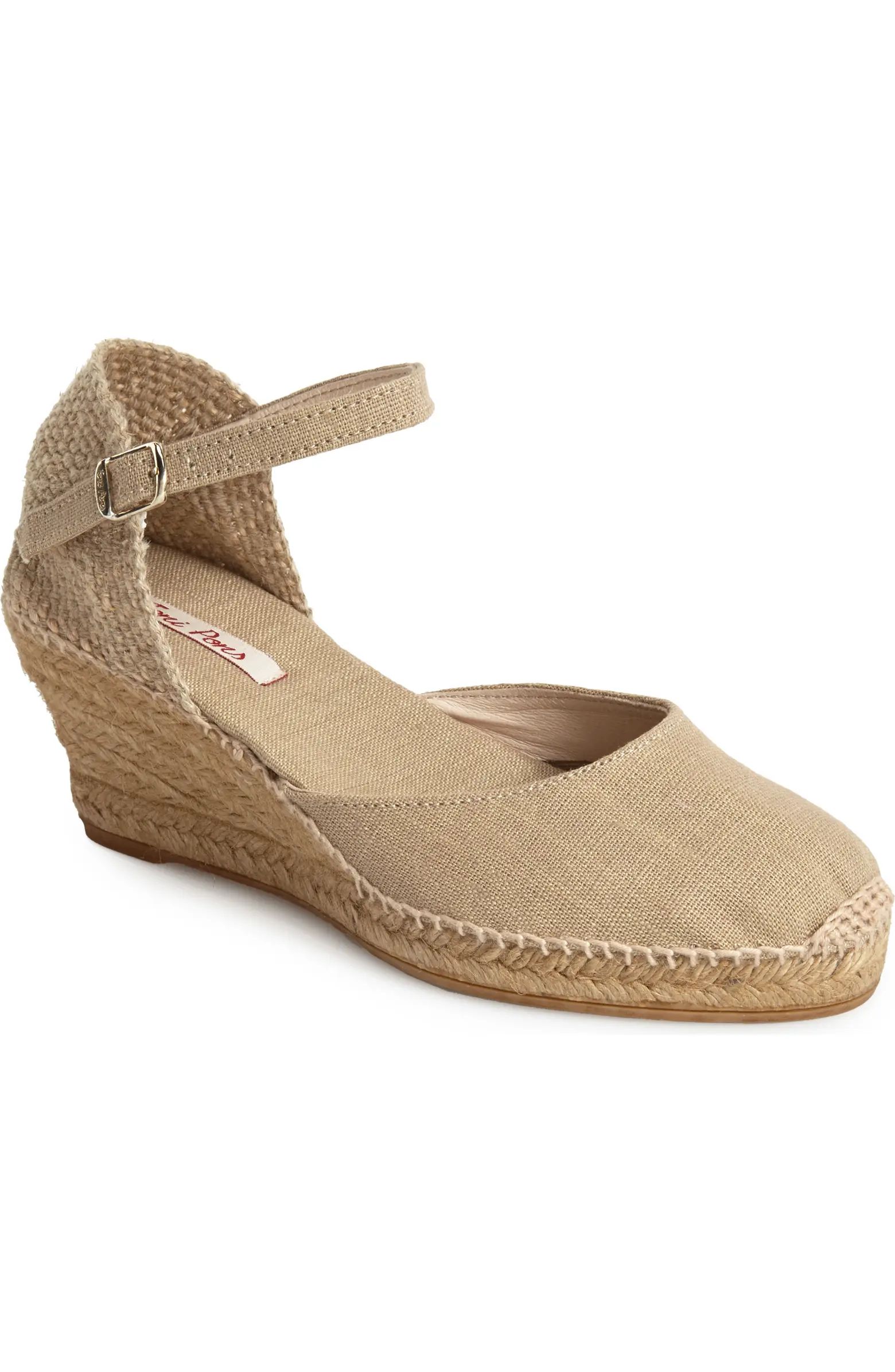 'Caldes' Linen Wedge Sandal (Women) | Nordstrom