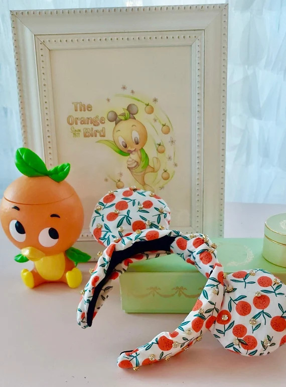 Orange Bird Inspired With Crystals Womens Knotted Ear Headband | Etsy | Etsy (US)