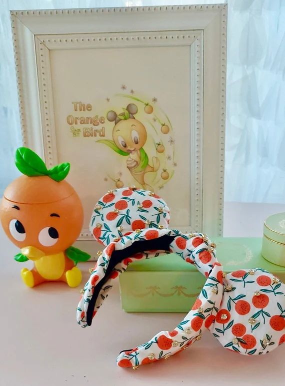 Orange Bird Inspired With Crystals Womens Knotted Ear Headband | Etsy | Etsy (US)
