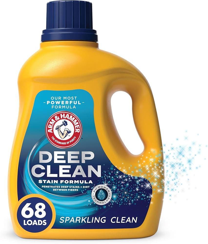 ARM & HAMMER Deep Clean Stain Formula, Liquid Laundry Detergent, 102 fl oz, 68 Loads | Amazon (US)