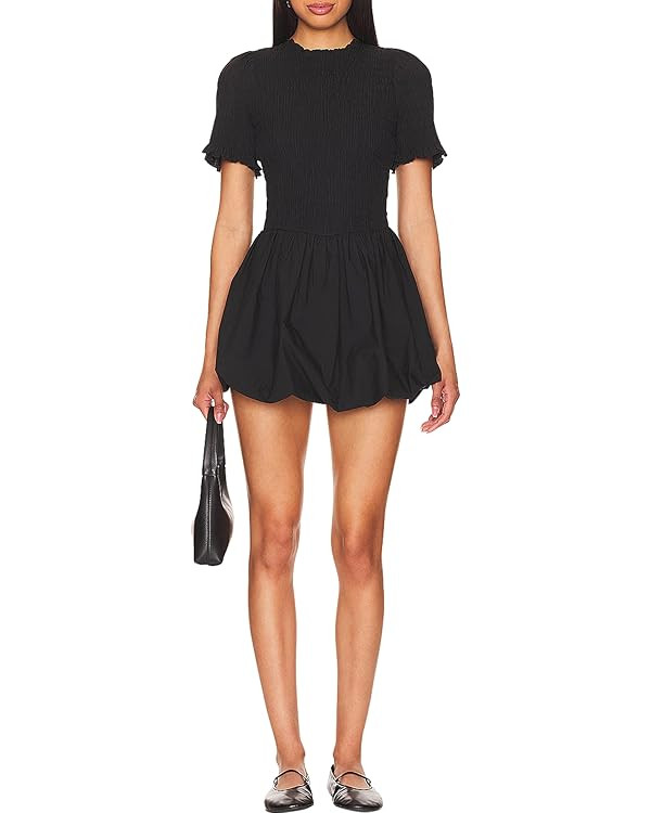 LuFeng Womens Short Sleeve Cut Out Bubble Tank Dress Mock Neck Ruffle Y2k Mini Bodycon Party Club... | Amazon (US)