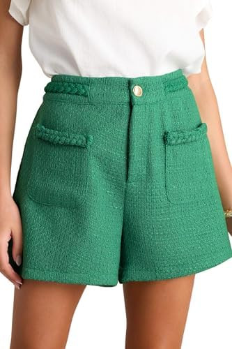 Cicy Bell Womens Tweed Summer Shorts High Waisted Wide Leg Dressy Casual Shorts with Front Pocket... | Amazon (US)