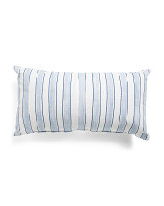 Made In Usa 14x24 Cotton Floral Stripe Two Sided Pillow | Marshalls