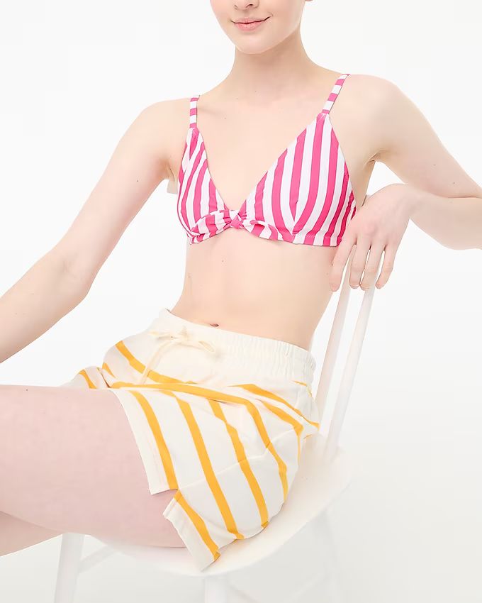 Striped bow bikini top | J.Crew Factory