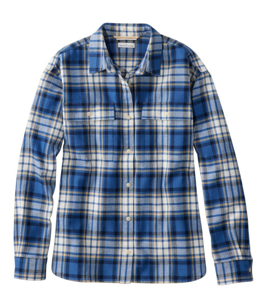 Women's Signature Camp Flannel Shirt Deep Blue 1X L. L.Bean | L.L. Bean