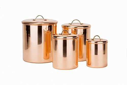 Old Dutch 4 Piece Copper Canister Set | Amazon (US)