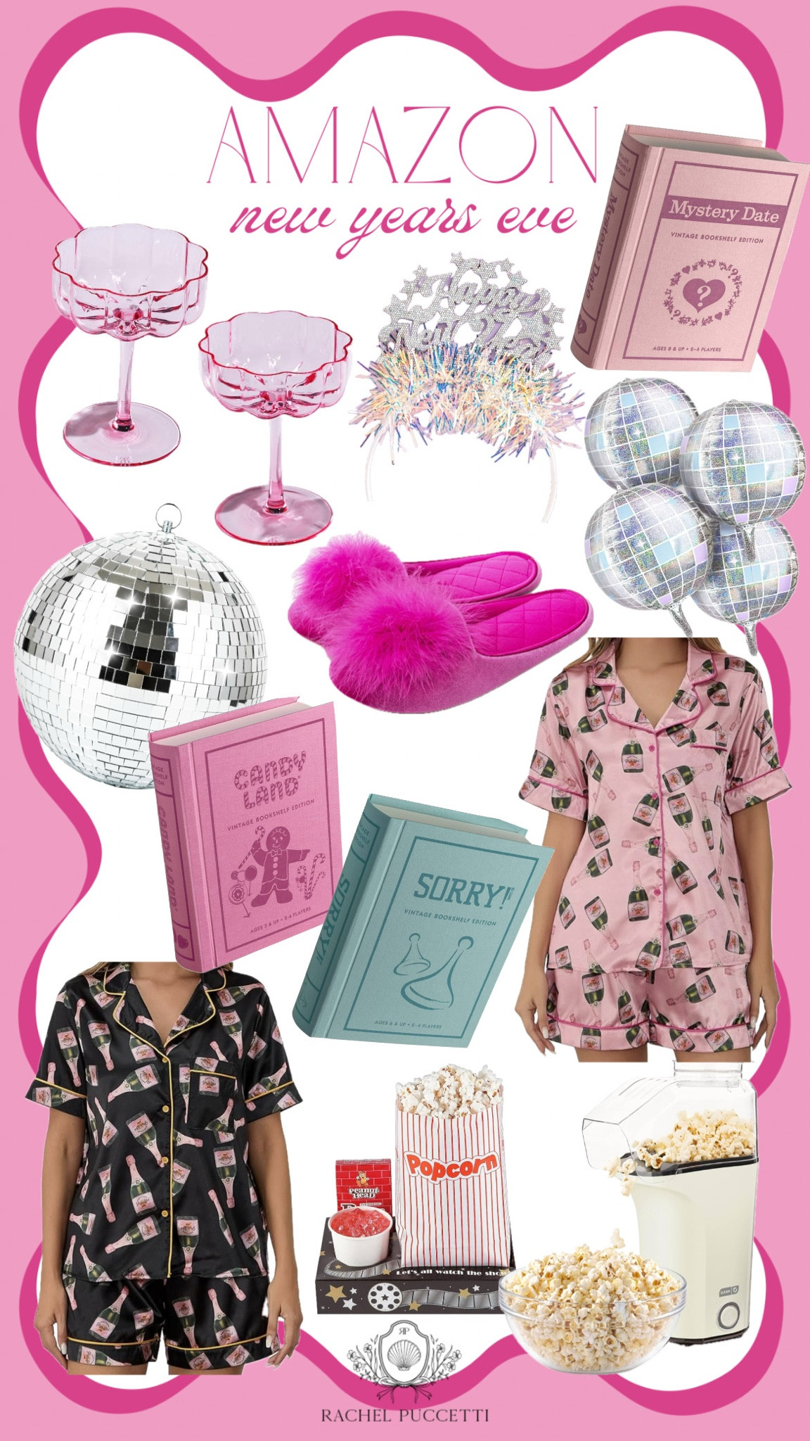 Amazon New Year’s Eve, Amazon nye, cozy new years eve, game night, pajamas, Amazon fashion, Amazon home

A cozy New Year’s Eve in!🪩🥂 cute pajamas and slippers, festive decor, cute glasses for bubbly drinks, games and popcorn!🎀🫧🍿🎲 size up one in these pjs! SO cute!!🍾 I did L for loose fit and since they’re satin/don’t stretch! 

#LTKHome #LTKHoliday #LTKFindsUnder50