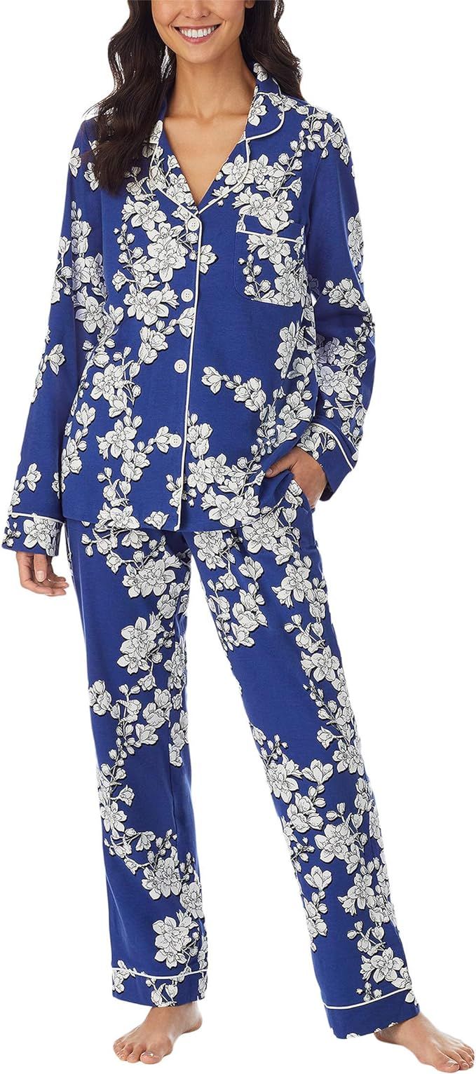BedHead Pajamas Long Sleeve Classic Notch Collar Pajama Set (Cotton Spandex) | Amazon (US)