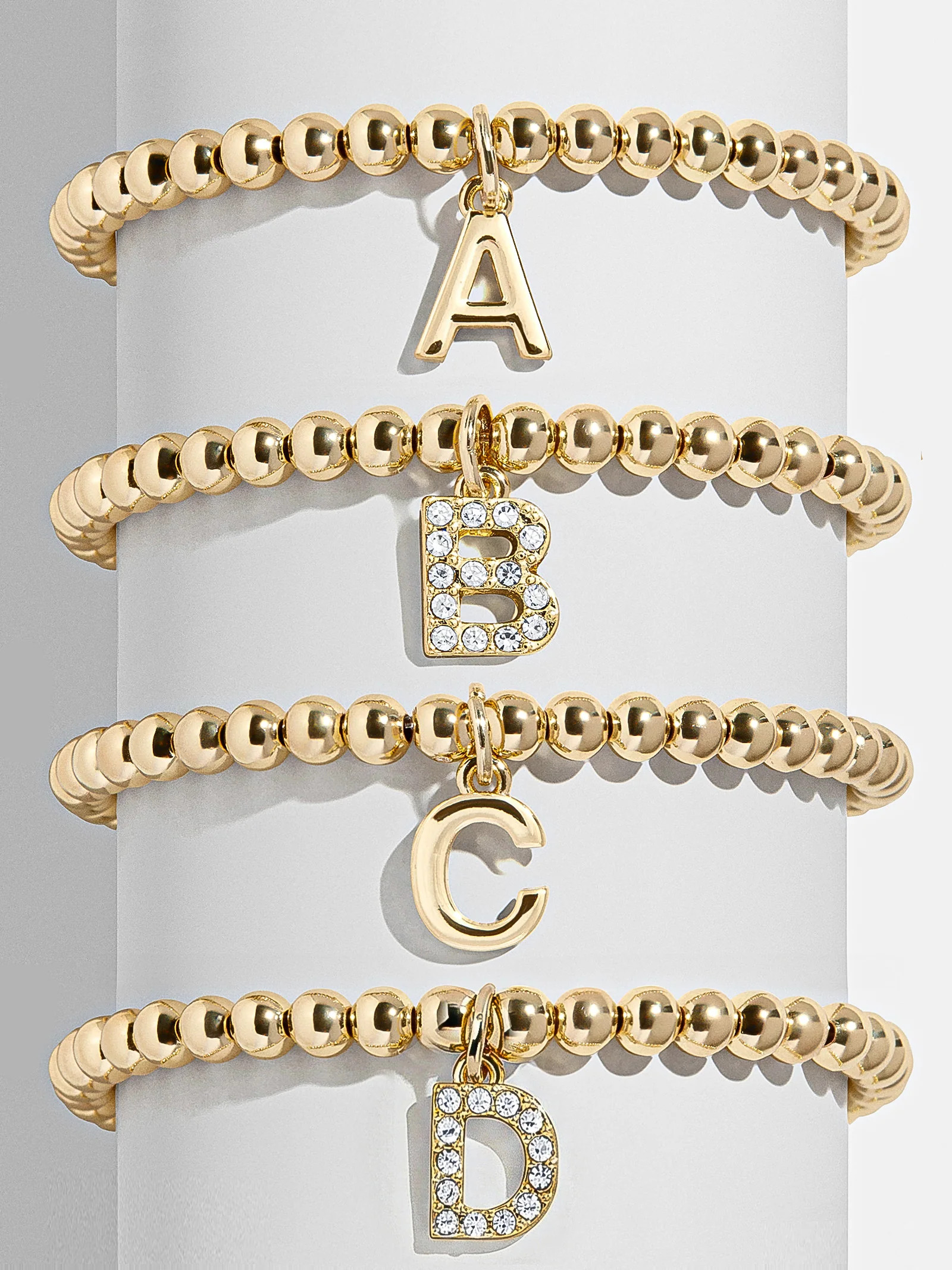 Dangle Charm Initial Pisa Bracelet - Gold | BaubleBar