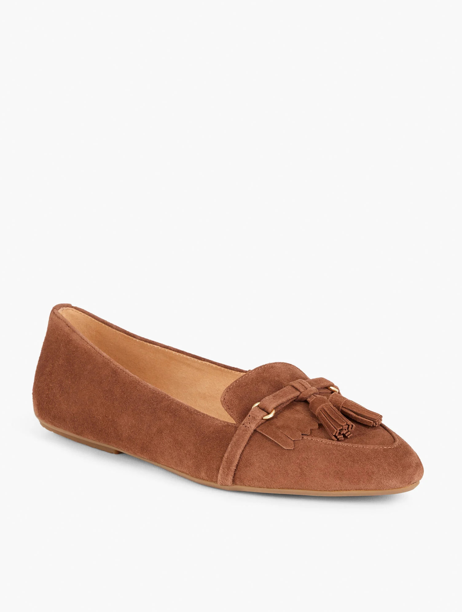 Francesca Tassel Driving Flats - Suede | Talbots