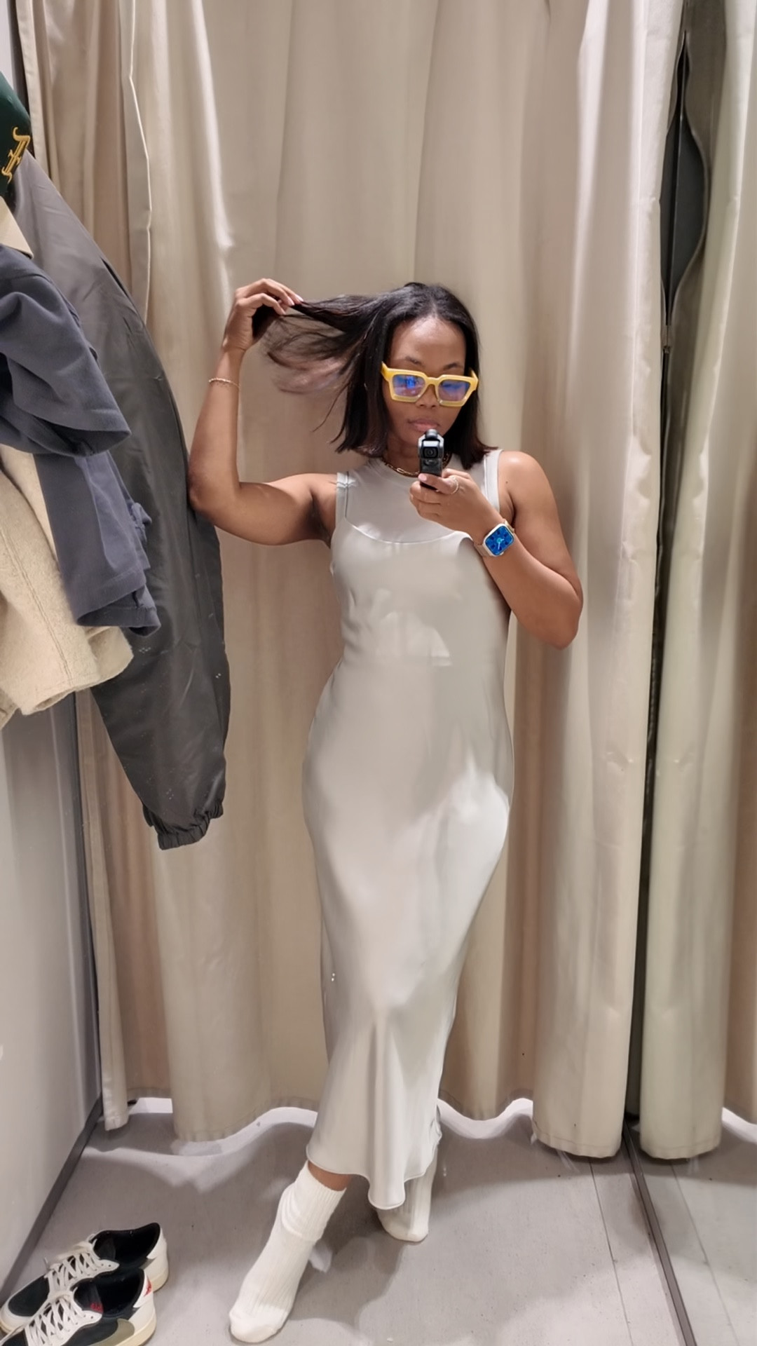 Slip dresses are indeed a wardrobe essential! 
Wearing a size small 

#LTKStyleTip #LTKWorkwear