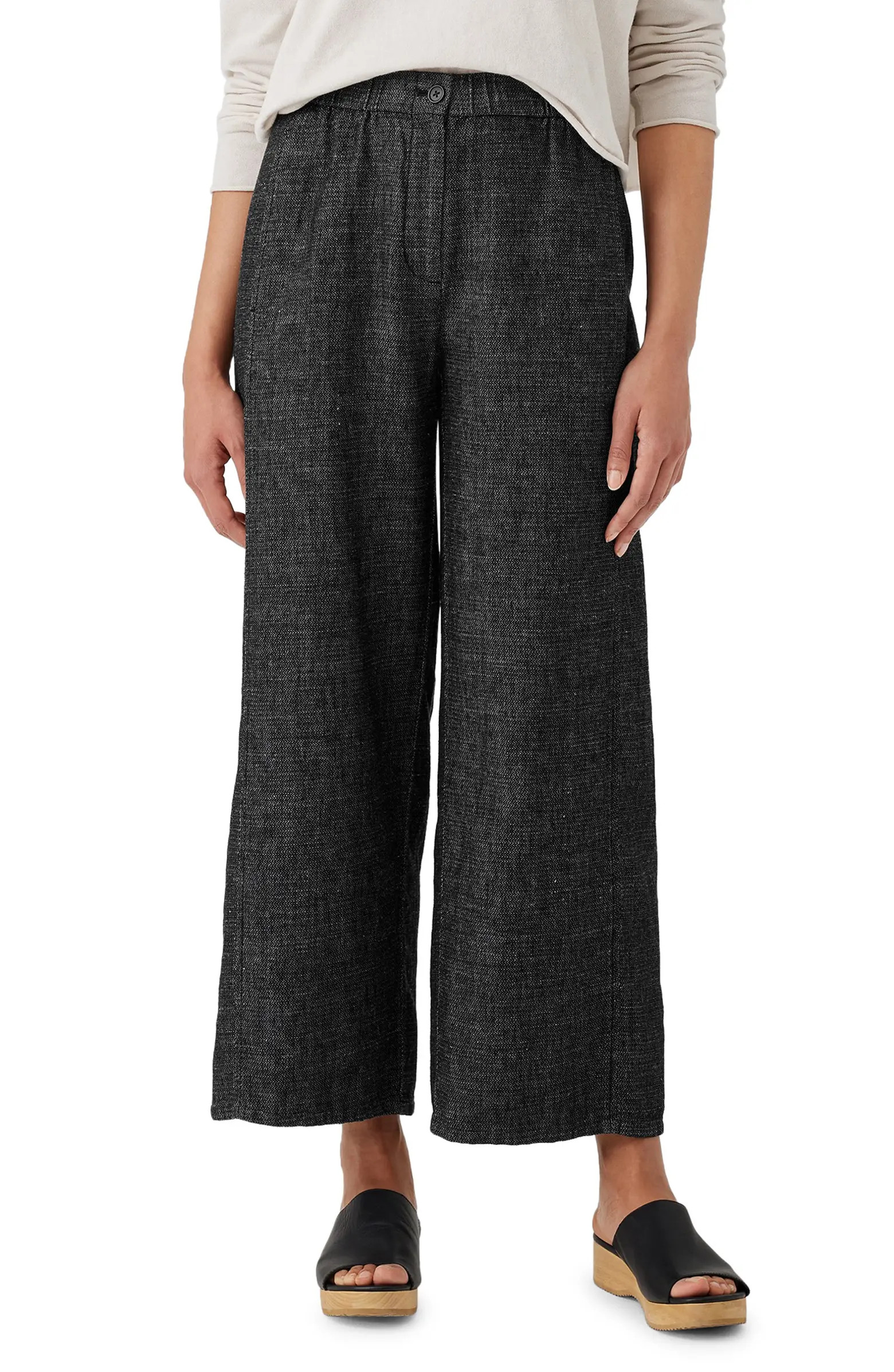 Hemp & Organic Cotton Ankle Wide Leg Pants | Nordstrom