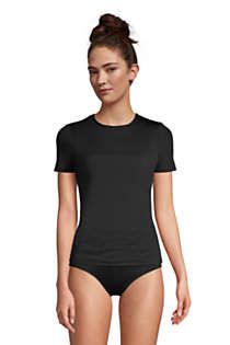 Women's Chlorine Resistant Short Sleeve Modest Tankini Top Swimsuit Built in Soft Cup Bra | Lands' End (US)