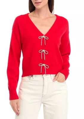 Crown & Ivy™ Women's Bow Cardigan | Belk