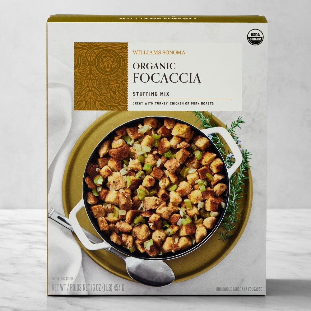 Williams Sonoma Organic Stuffing Mix, Focaccia | Williams-Sonoma