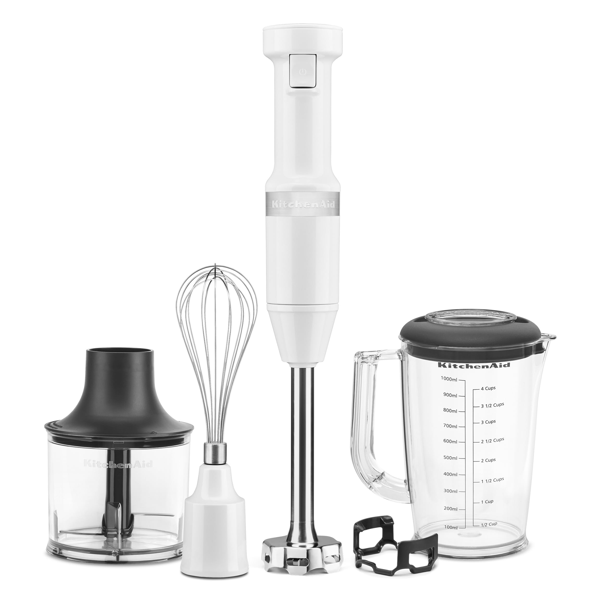 KitchenAid Variable Speed Corded Hand Blender with Accessories, White, KHBV83WH | Amazon (US)