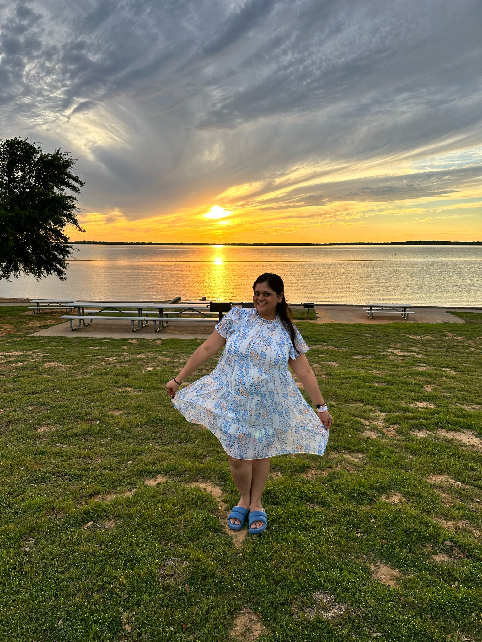 Shop my look! Pretty summer Dress… Bump Friendly as well :) and the most comfy slippers!

#LTKbump #LTKsalealert #LTKfindsunder50