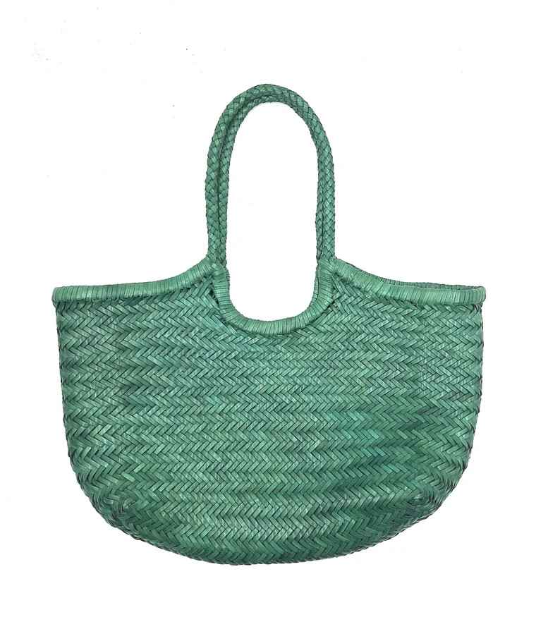 ALTICA Genuine Leather Hand Woven Triple Jump Bamboo Style Ladies Hobo Bag MONALISA Forest - Etsy... | Etsy (UK)