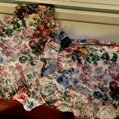 Vintage Ralph Lauren Allison Floral Ruffle Pillow Sham Cover Set Of 2 Perfect  | eBay | eBay US