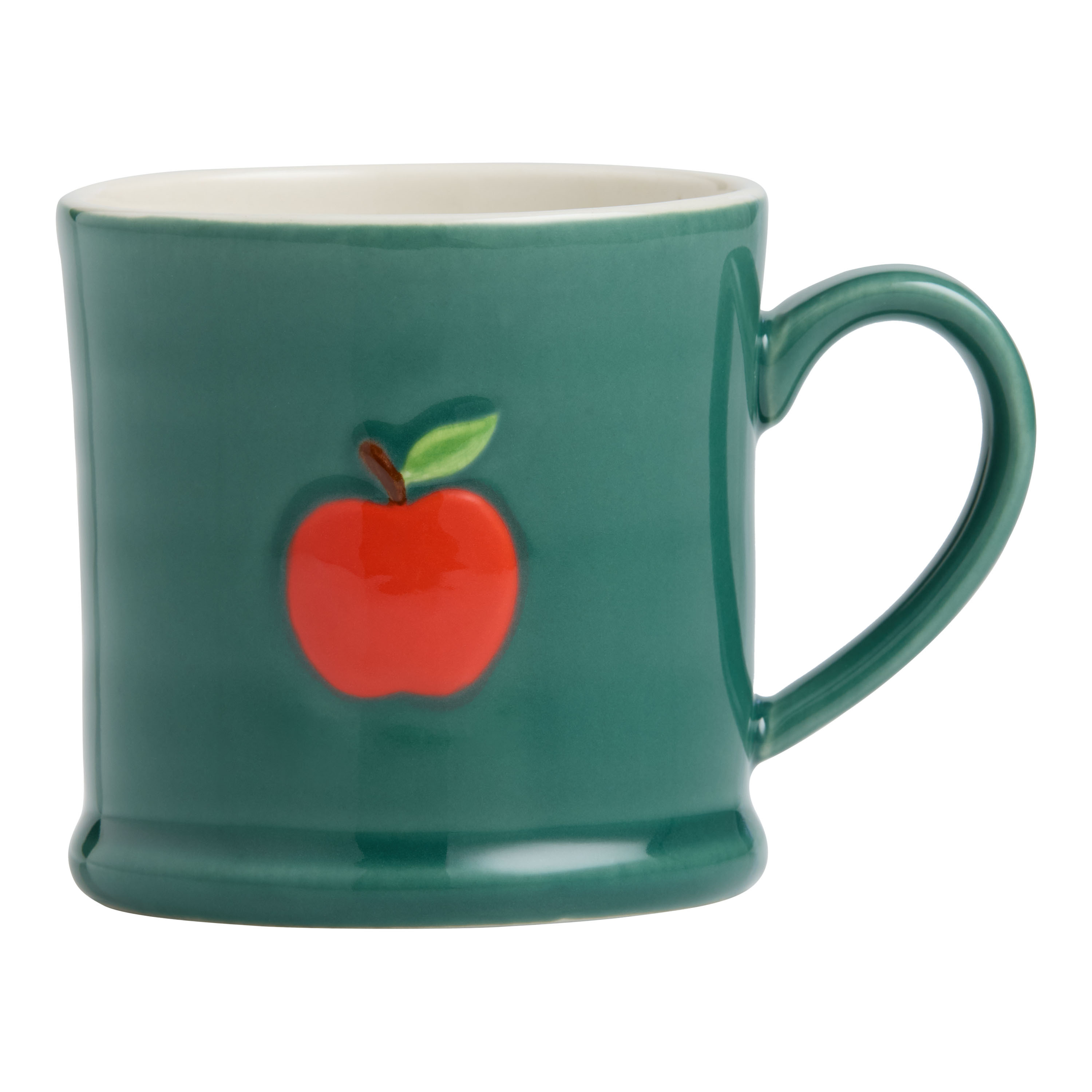 Green and Red Apple Hand Painted Ceramic Mug | World Market