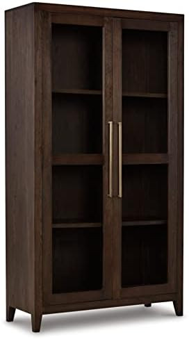 Signature Design by Ashley Balintmore Modern Tall Accent Cabinet, Dark Brown | Amazon (US)