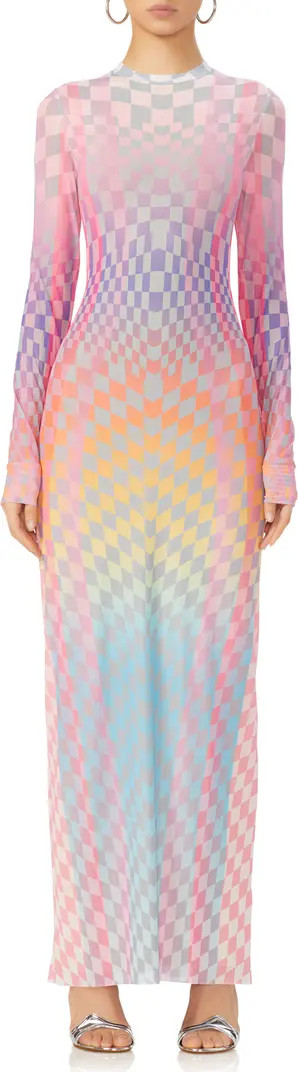 Didi Long Sleeve Mesh Maxi Dress | Nordstrom