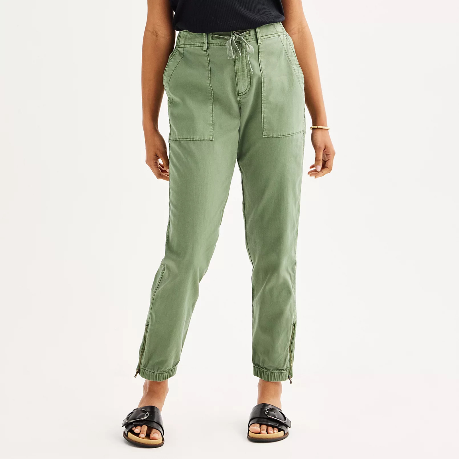 Women's Sonoma Goods For Life® Zip Hem Core Utility Jogger Pants | Kohl's
