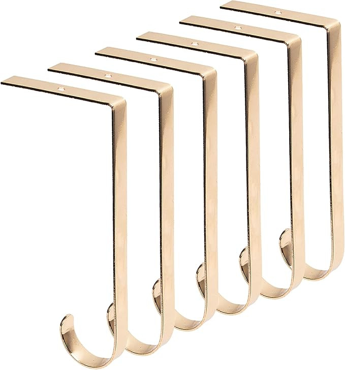 Amazon.com: Beyond Your Thoughts Christmas Stocking Holder Hook Fireplace Gold Set of 6 : Home & ... | Amazon (US)