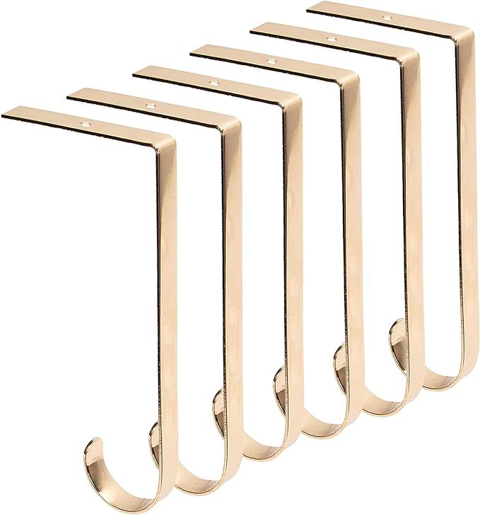 Amazon.com: Beyond Your Thoughts Christmas Stocking Holder Hook Fireplace Gold Set of 6 : Home & ... | Amazon (US)