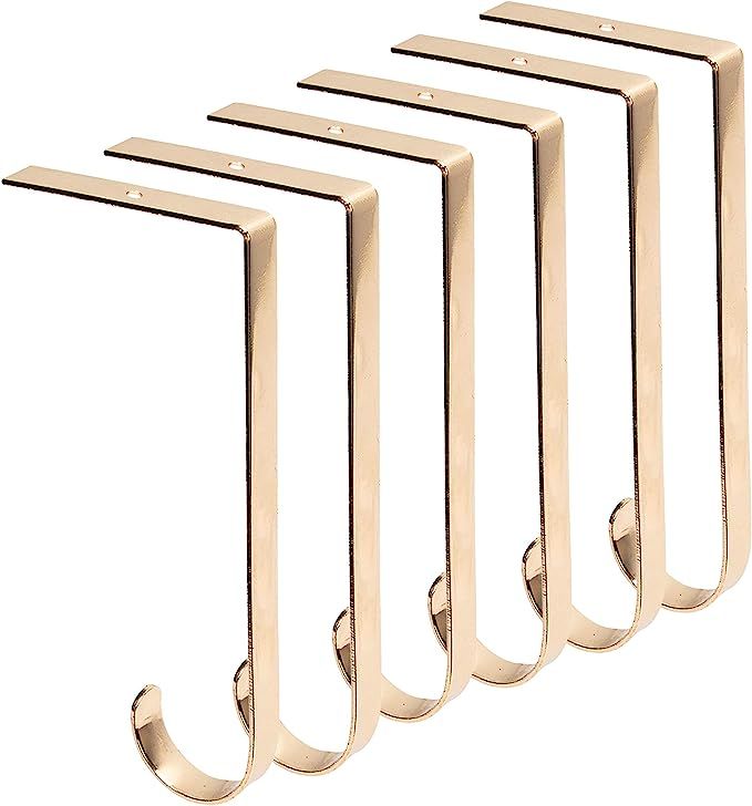 Beyond Your Thoughts Christmas Stocking Holder Hook Fireplace Gold Set of 6 | Amazon (US)