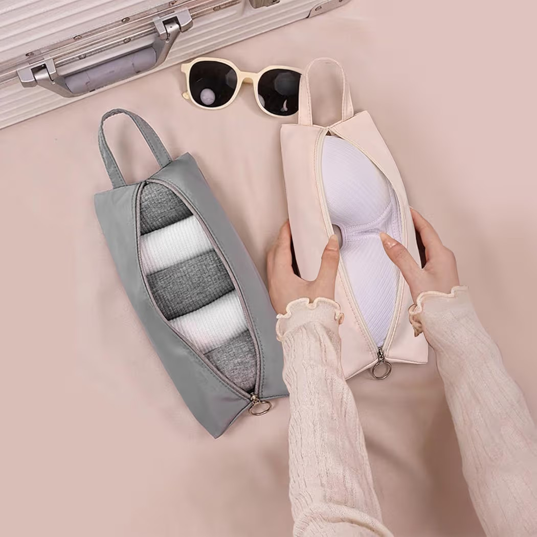 Travel Underwear Organize Storage Bag, Multi-function Cosmetic Bag, Portable Zipper Toiletry Bag,... | Amazon (US)