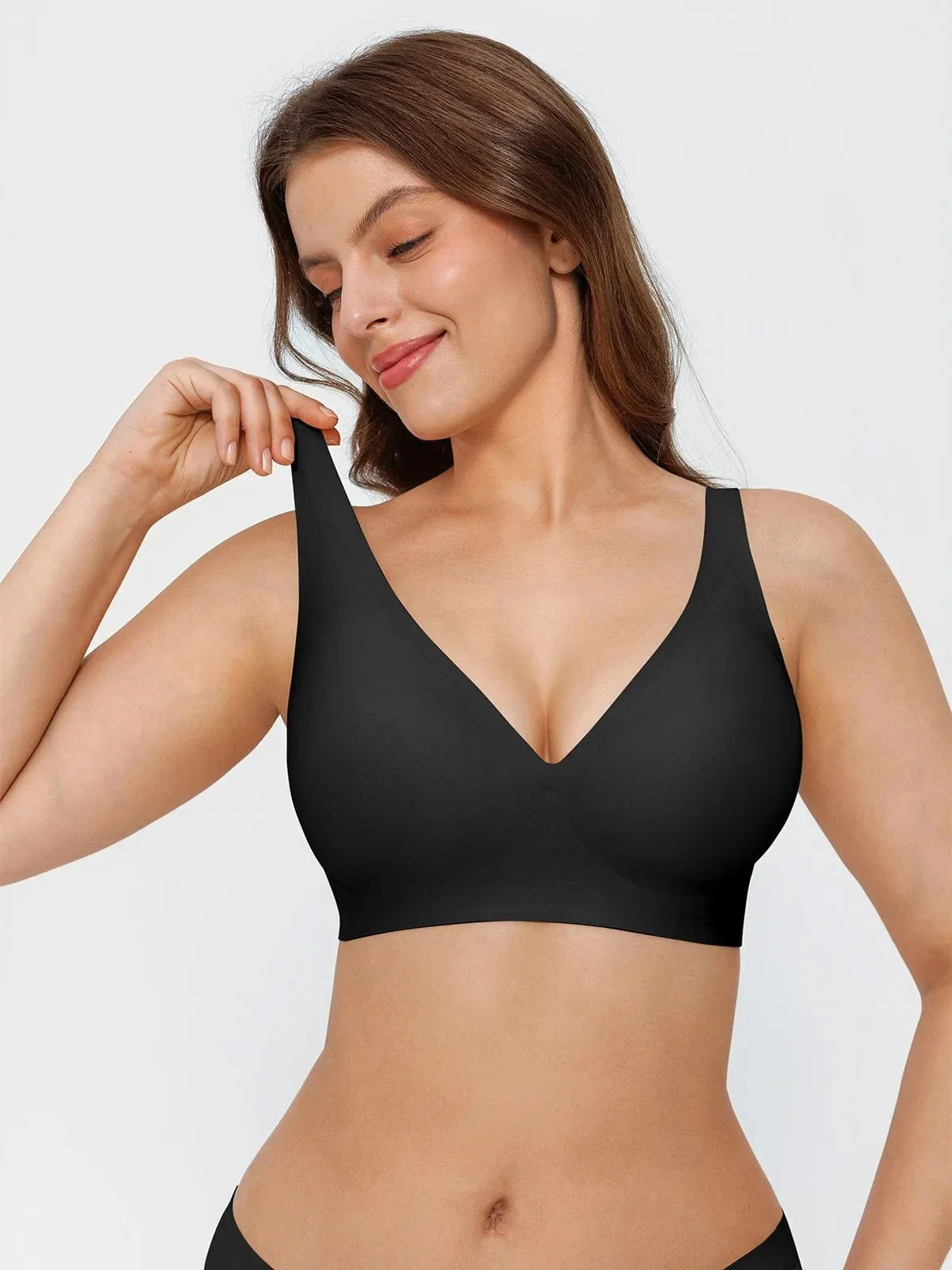 Seamless Wireless Jelly Comfort Plunge Bra | Popilush