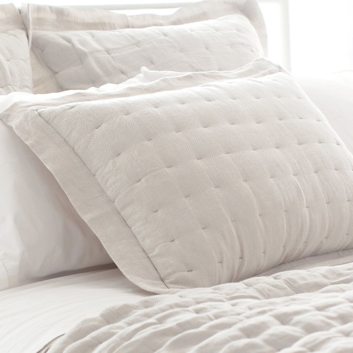 Brussels Natural Quilted Sham | Annie Selke