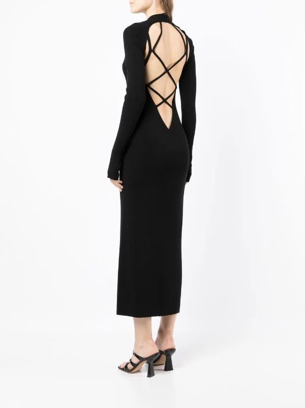 Dion Lee Cut out-detail Knitted Midi Dress - Farfetch | Farfetch Global