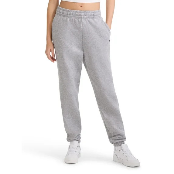 Champion Women’s Powerblend Oversized Sweatpants with “C” Logo, Oversized Fit, Midweight Fl... | Walmart (US)