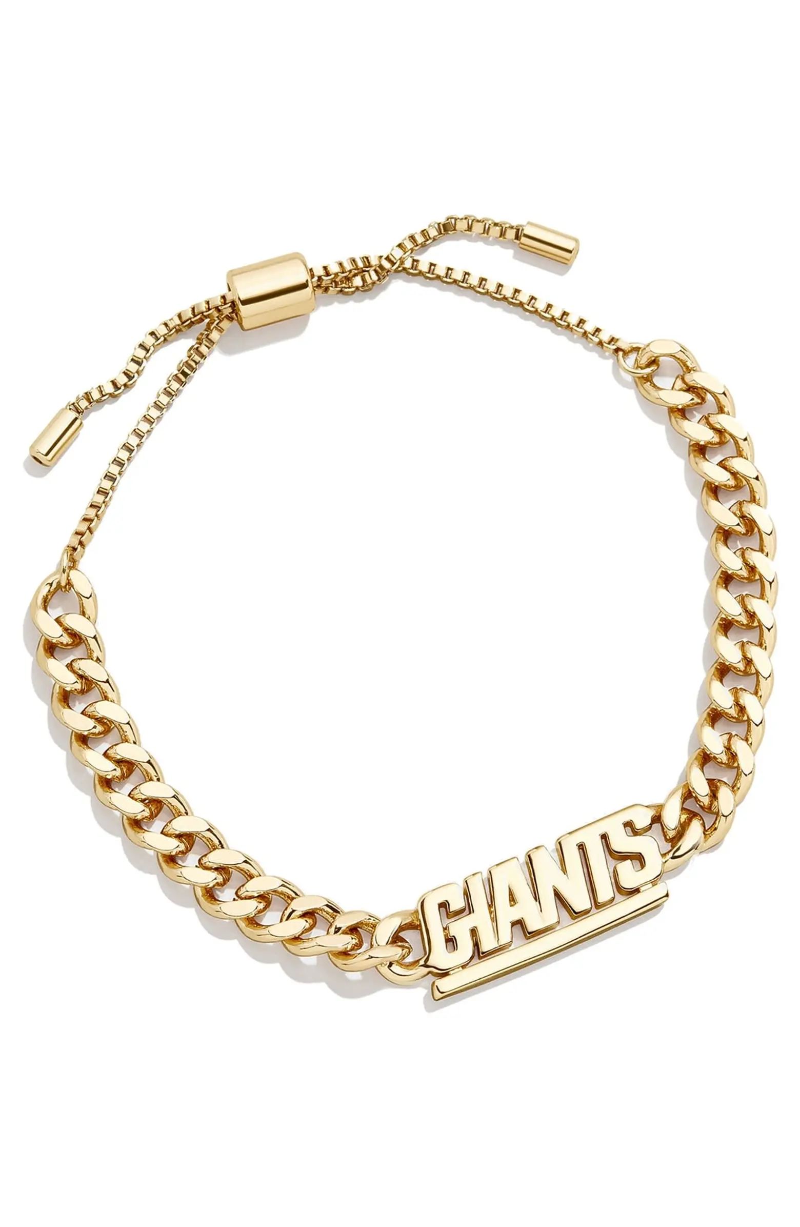 Women's BaubleBar Gold New York Giants Chain Bracelet | Nordstrom