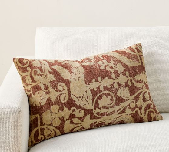 Rory Velvet Lumbar Pillow | Pottery Barn (US)