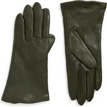 Cashmere Lined Leather Touchscreen Gloves | Nordstrom