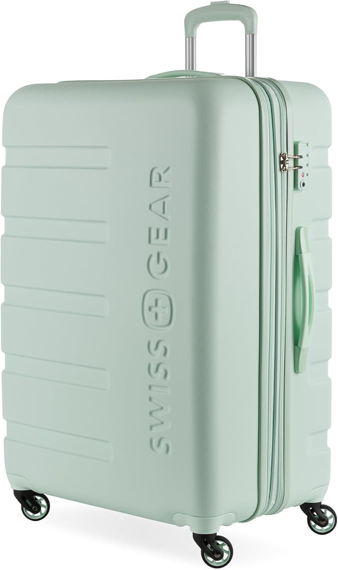 SwissGear 7366 Signature Hardside Expandable Luggage with Spinner Wheels, TSA Lock, Clearly Aqua,... | Amazon (US)