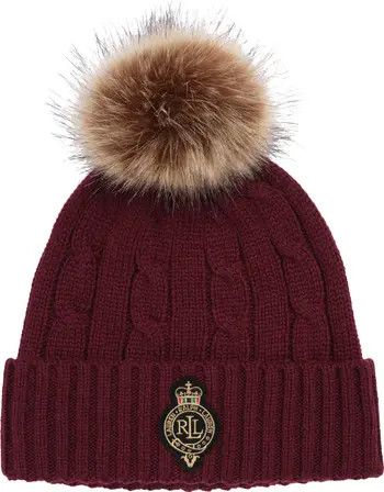 Lauren Ralph Lauren Cable Crest Patch Hat | Nordstrom | Nordstrom