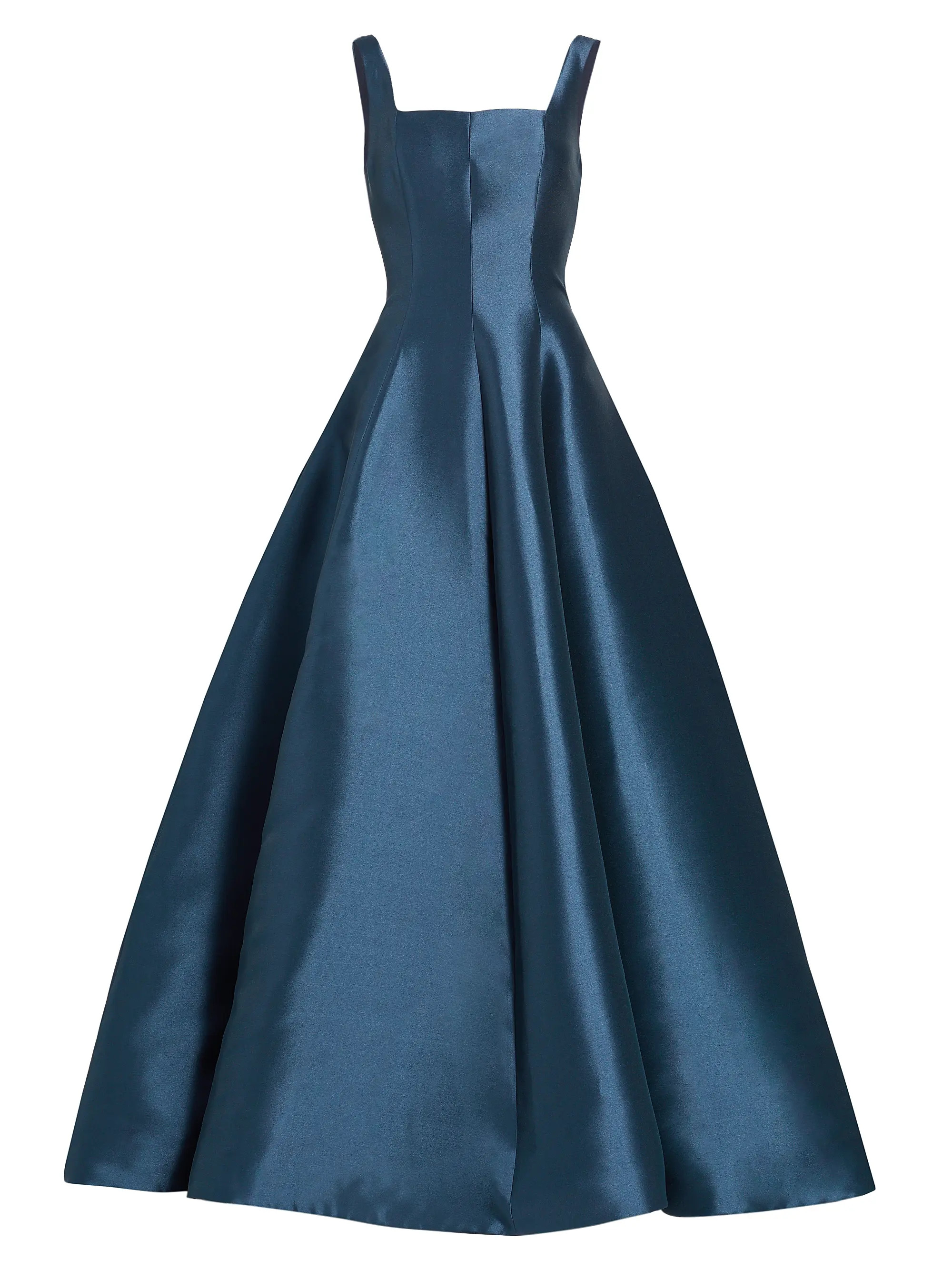 Mikado Square-Neck A-Line Gown | Saks Fifth Avenue