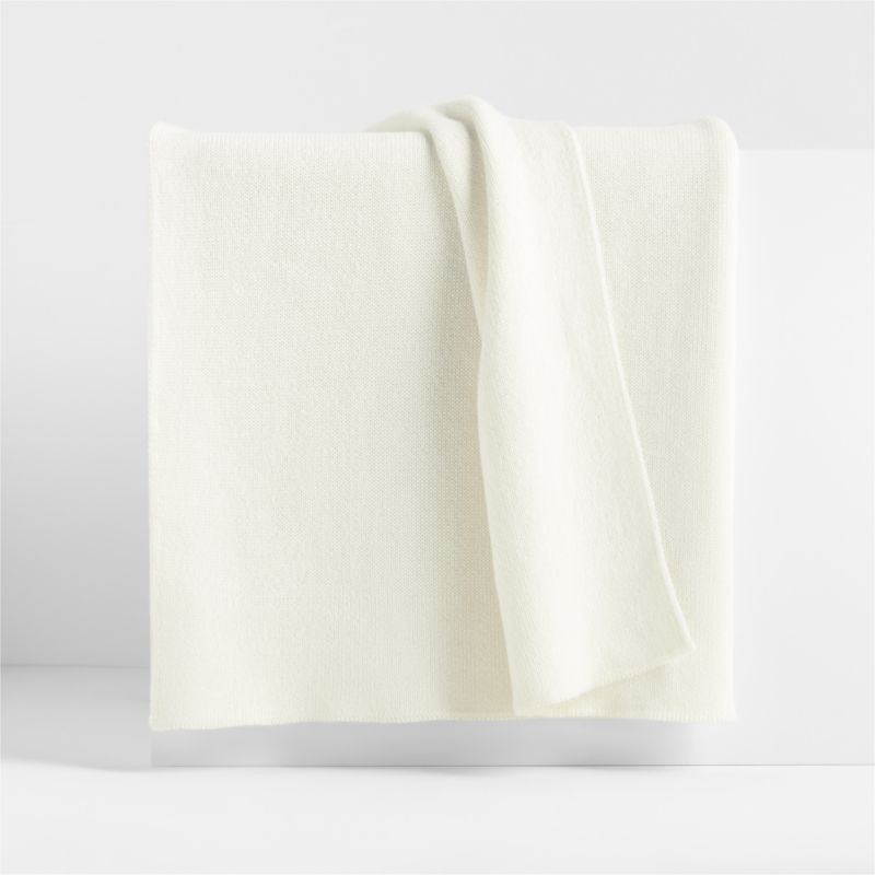 Calda Chantilly 70"x55" Pampas Ivory Throw Blanket + Reviews | Crate & Barrel | Crate & Barrel