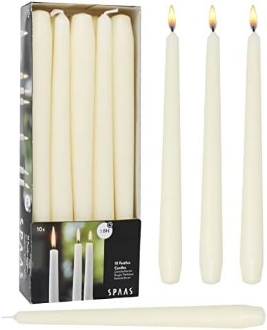 Taper Candles ,Tapered Candlesticks - Dripless 10 Inch Ivory Candles , Unscented Tall Dinner Cand... | Amazon (US)