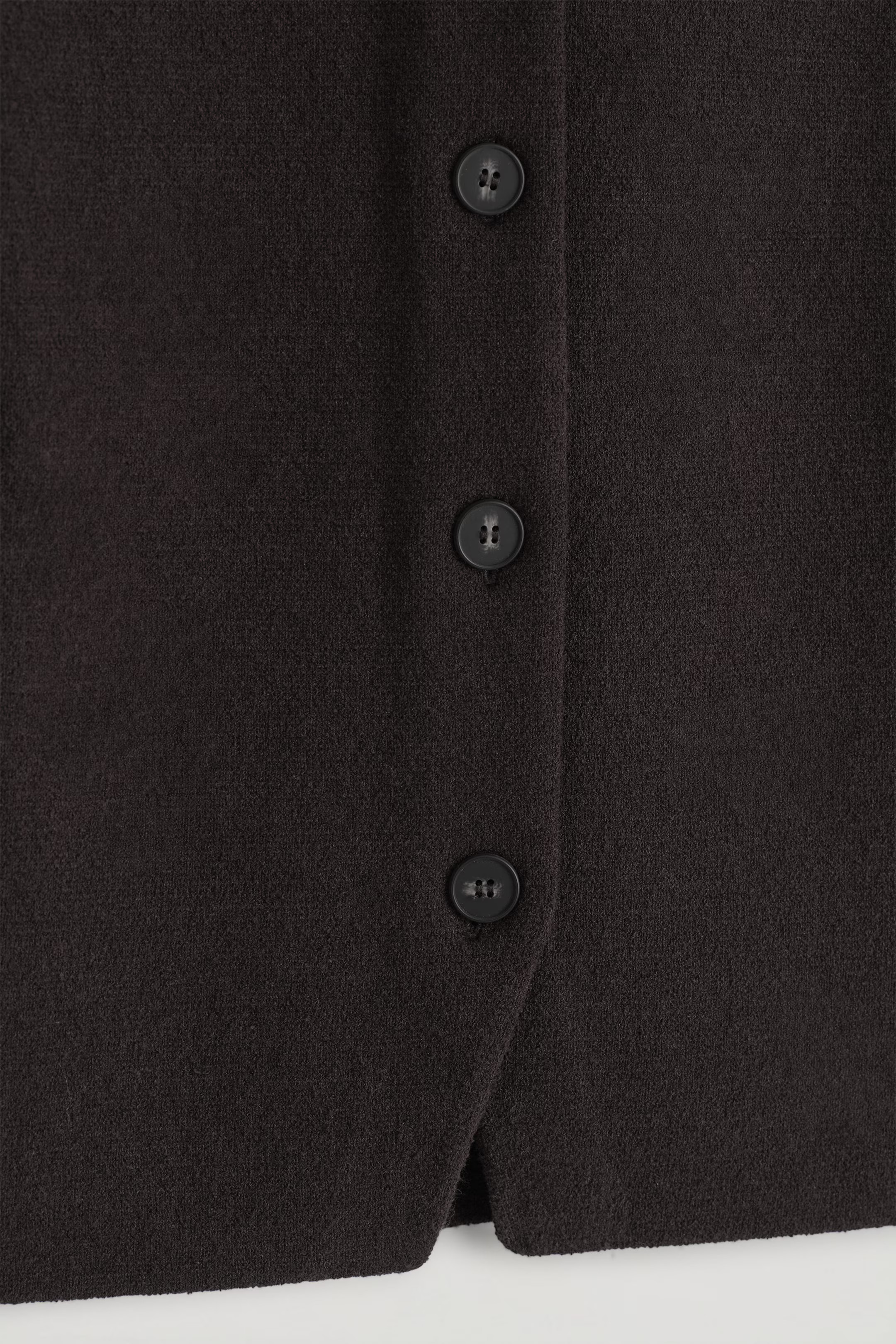 KNITTED COTTON WAISTCOAT - DARK BROWN | COS | COS UK