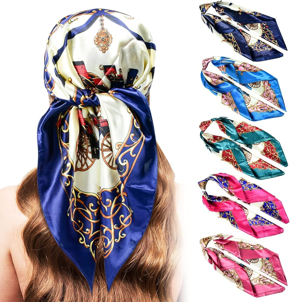 Large Satin Hair Scarfs  | Amazon (US)